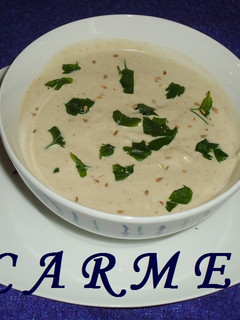 Una foto de Crema de berenjenas con mascarpone