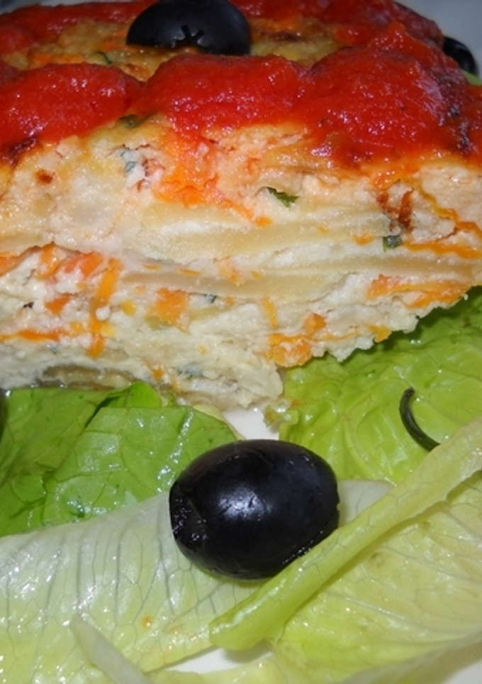 Una foto de Budín de zanahorias y manzanas