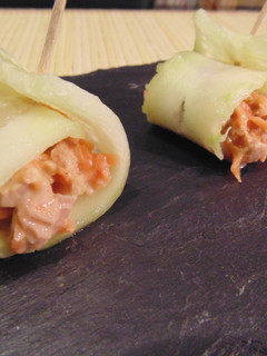 Una foto de Rollitos de pepino