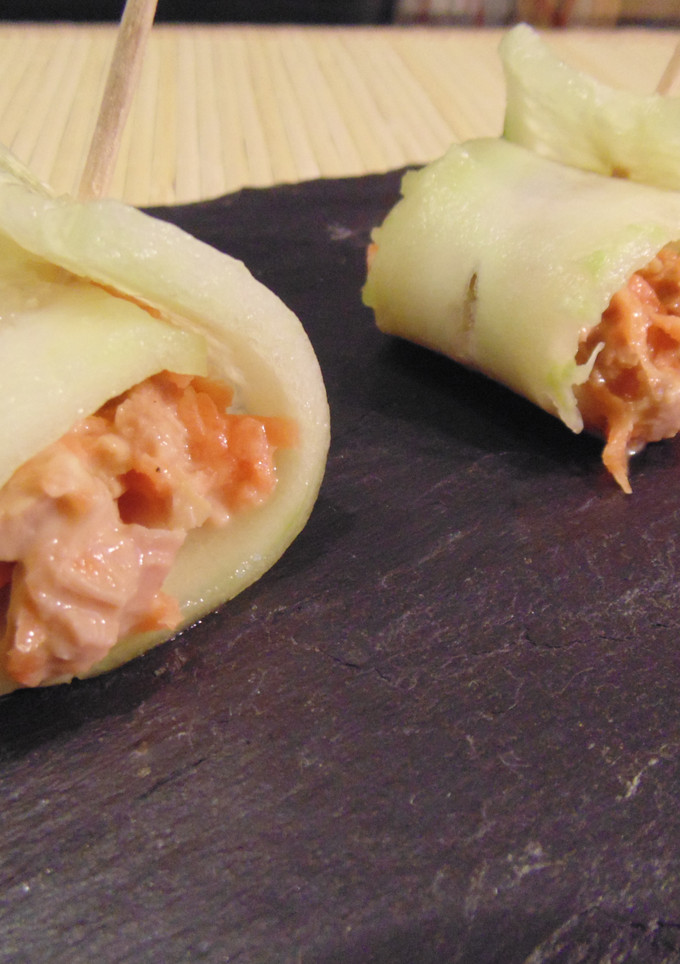 Una foto de Rollitos de pepino