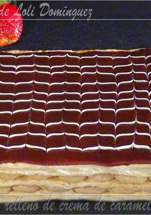 Una foto de Mil hojas relleno de crema de caramelo werther's