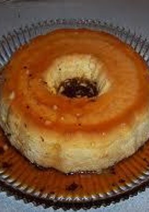 Una foto de Budín de pan con leche condensada