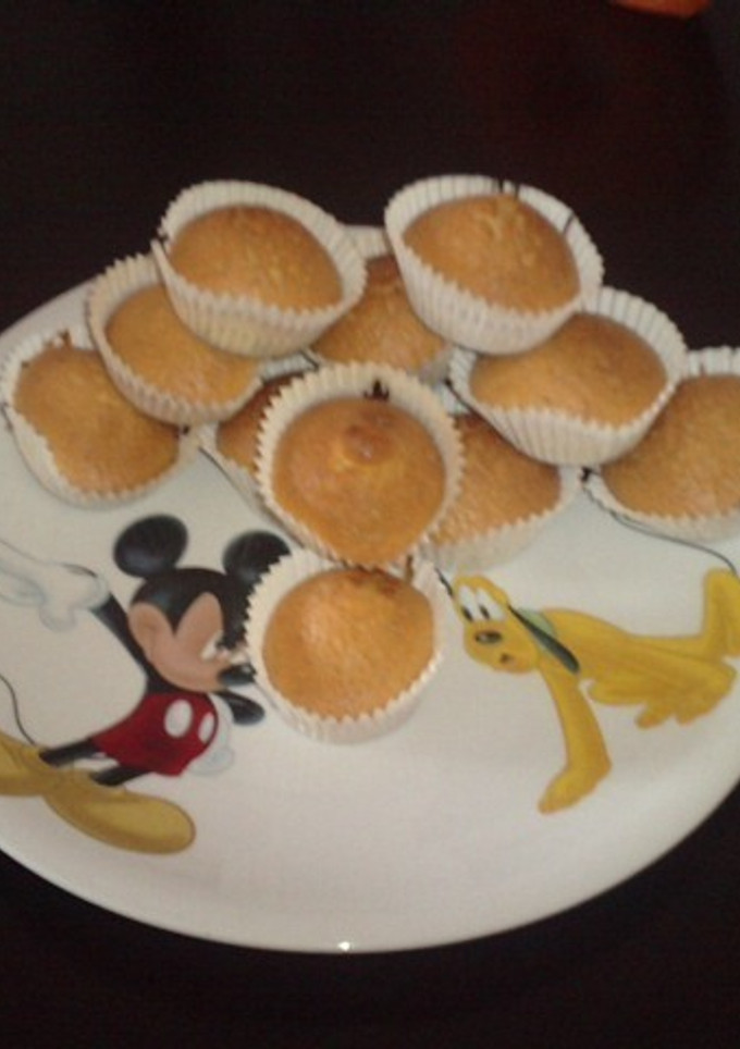 Una foto de Madalenas caseras con pepitas de chocolate