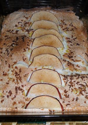 Una foto de Pastel de manzanas con merengue