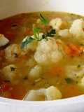 Sopa de coliflor y calabaza