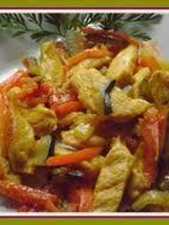Una foto de Pollo vegetariano