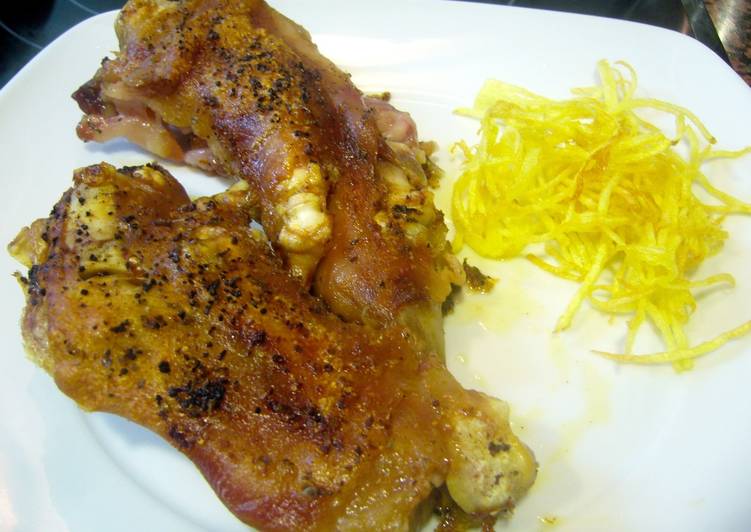 Pies de ministro al horno picantes y crujientes