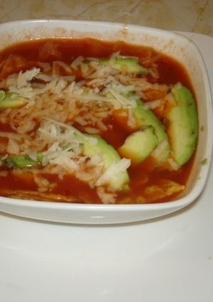 Una foto de Sopa de tortilla tipo chihuahua