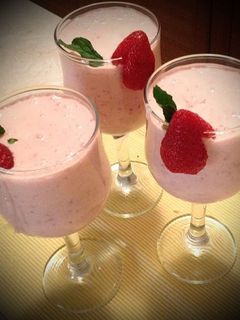 Una foto de Smoothie de fresas