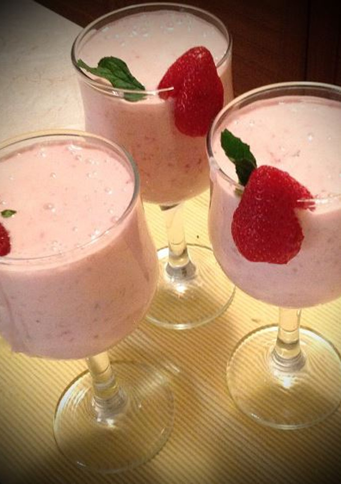 Una foto de Smoothie de fresas