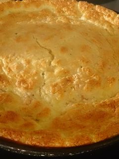 Una foto de Soufflé de papa, jamón y queso