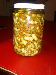 Una foto de Porotos en escabeche