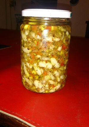 Una foto de Porotos en escabeche