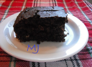 Una foto de Brownies black bean (Brownies con frijol negro)