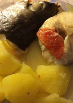 Una foto de Merluza a la papillote