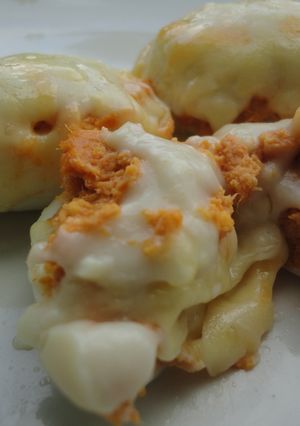 Una foto de Huevos rellenos gratinados