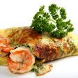Omelette de camarones