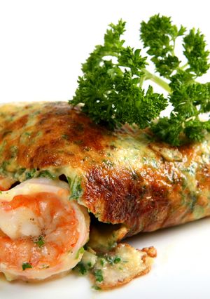 Una foto de Omelette de camarones