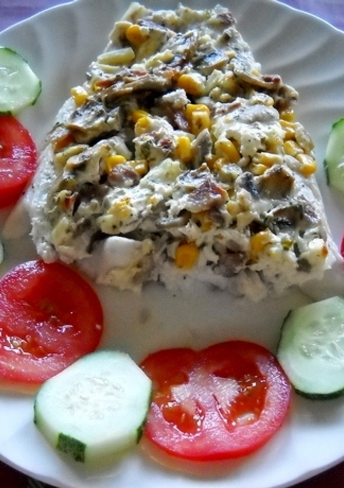 Una foto de Pescadilla con queso fresco a las hierbas provenzales