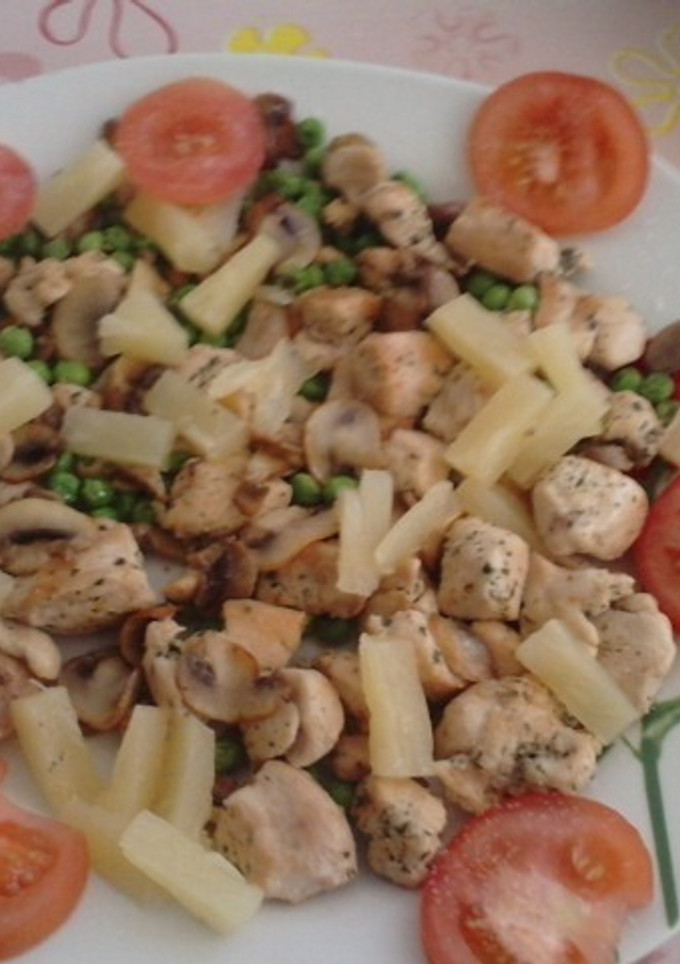 Una foto de Salteado de pechuga de pollo