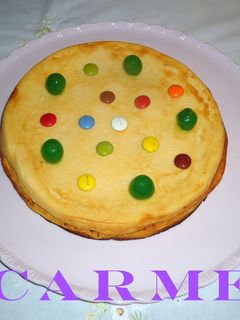 Una foto de Tarta de requesón y flan