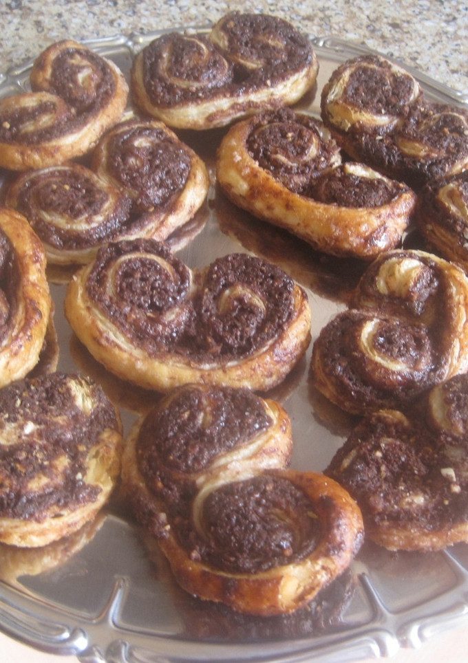 Una foto de Palmeritas de chocolate crujientes