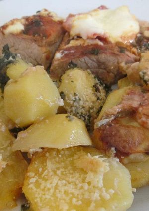 Una foto de Carré de cerdo agridulce al horno