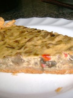 Una foto de Tarta de berenjenas y crema