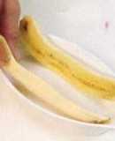 Banana split con helado de vainilla