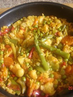 Una foto de Paella vegetariana (Montse)