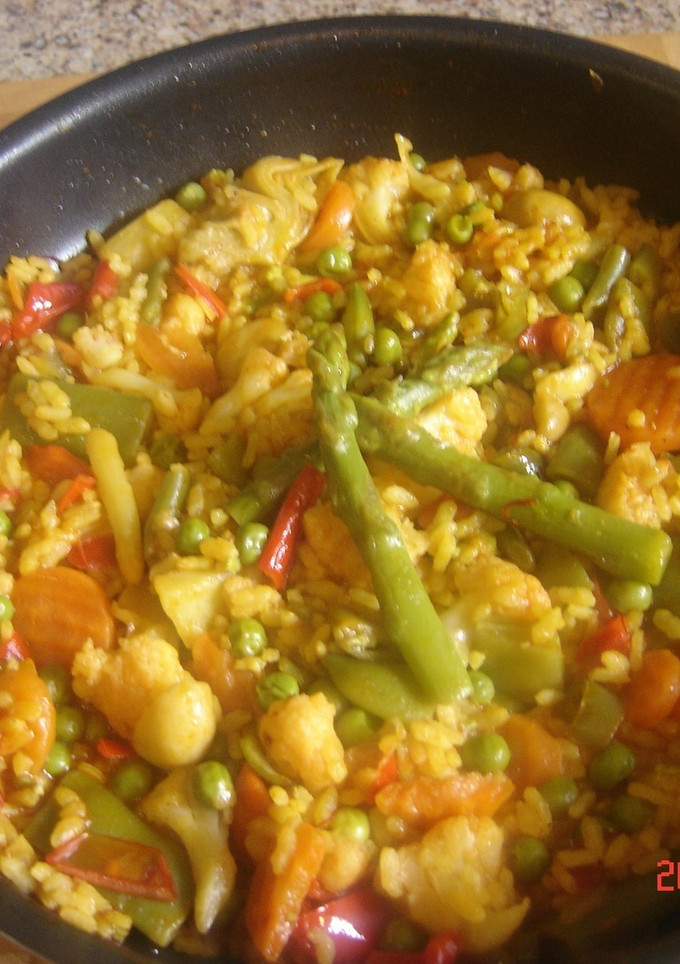 Una foto de Paella vegetariana (Montse)