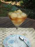 Bolitas de melón con vino de Oporto
