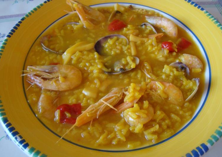 receta arroz caldoso con mariscos facil receta arroz caldoso con mariscos facil