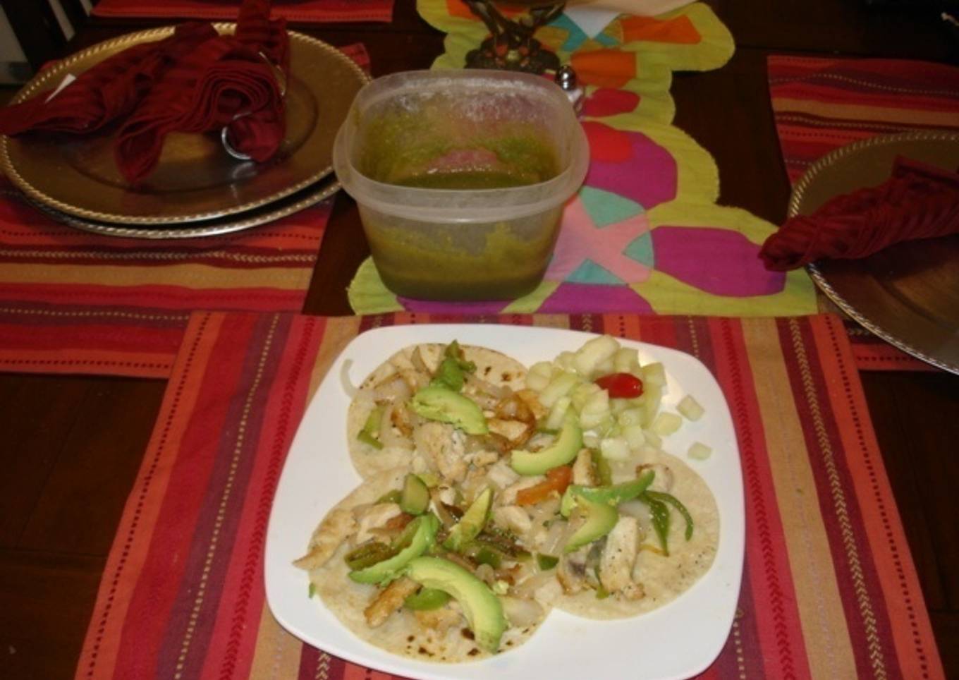 Fajitas de pollo fáciles