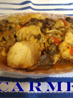 Una foto de Lomo de cerdo trufado con setas variadas