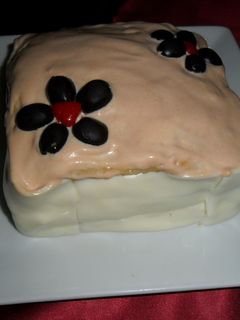 Una foto de Mini torta de pionono, jamón y queso