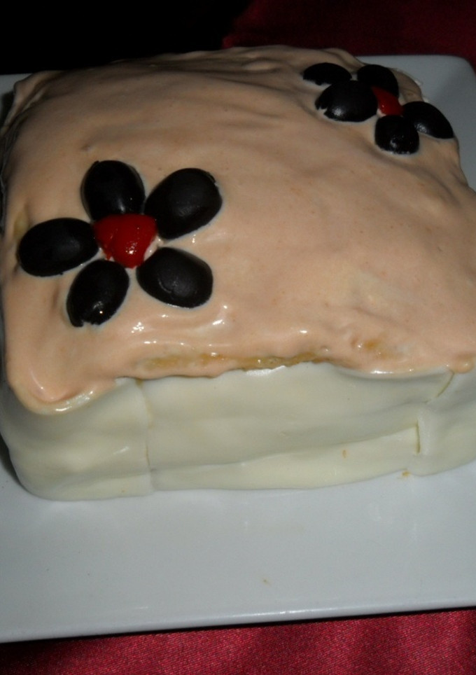Una foto de Mini torta de pionono, jamón y queso