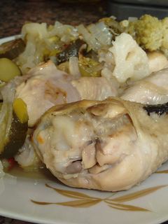 Una foto de Muslos de pollo a la sidra
