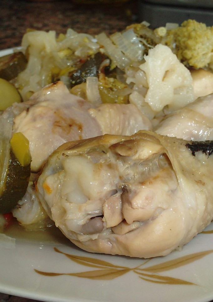 Una foto de Muslos de pollo a la sidra