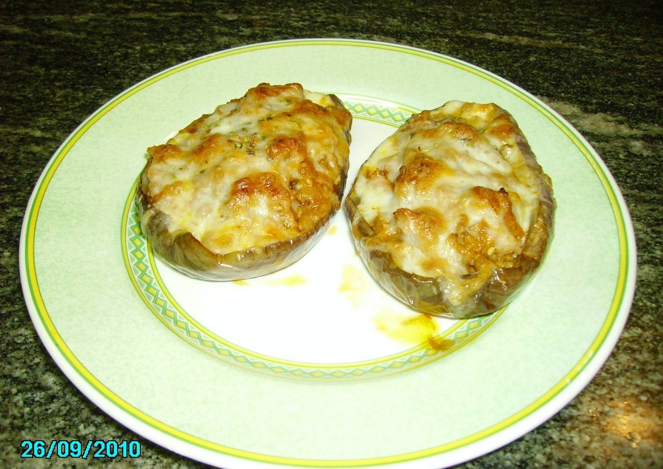 Berenjenas rellenas de carne y verduras<br />
