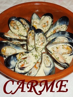 Una foto de Mejillones picantes en salsa de mayonesa