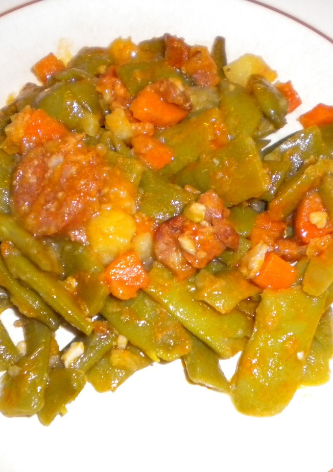 Una foto de Judías verdes con chorizo
