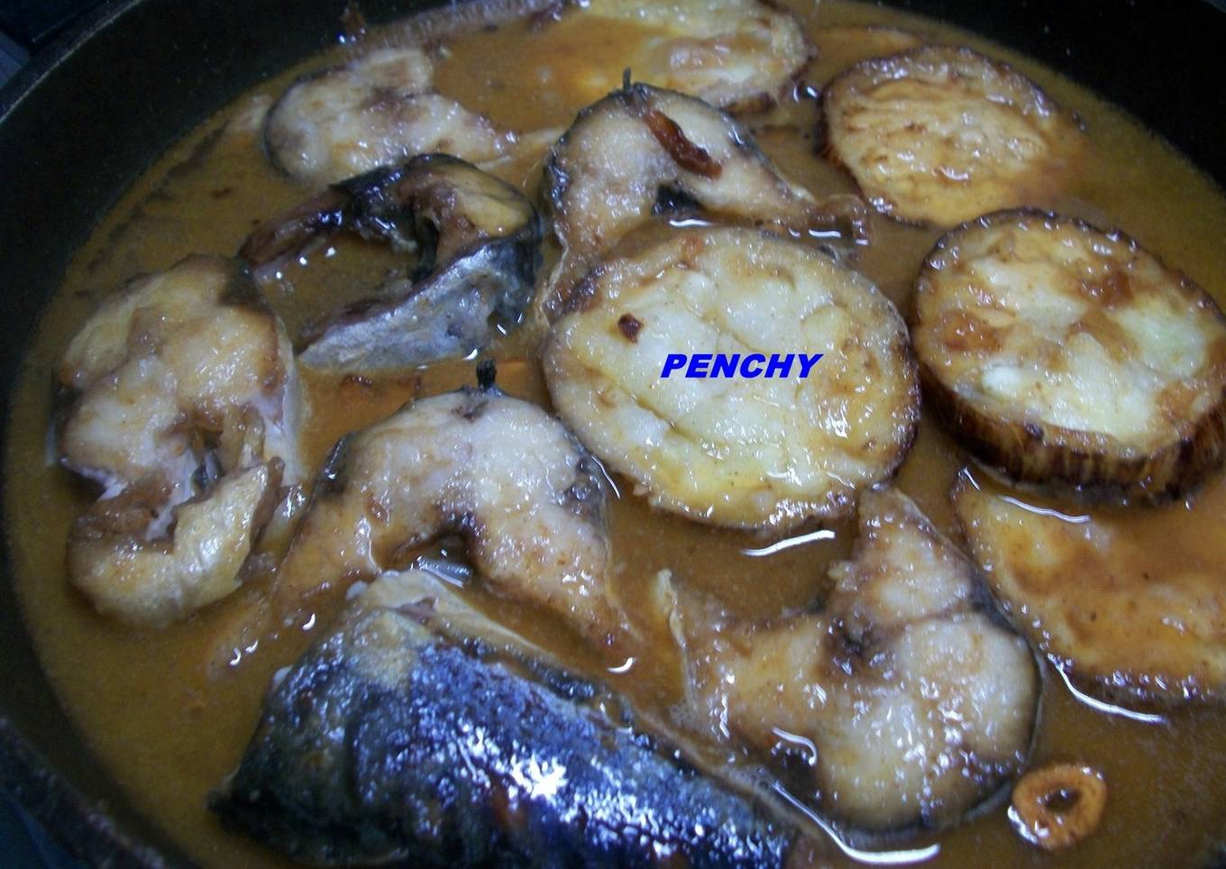 Escabeche de pescado con berenjenas<br />