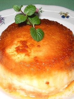 Una foto de Flan de queso con cuajada