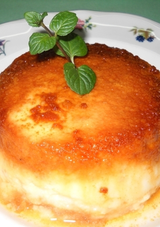 Una foto de Flan de queso con cuajada