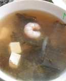 Sopa miso con gamba