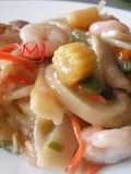Chop suey de gambas