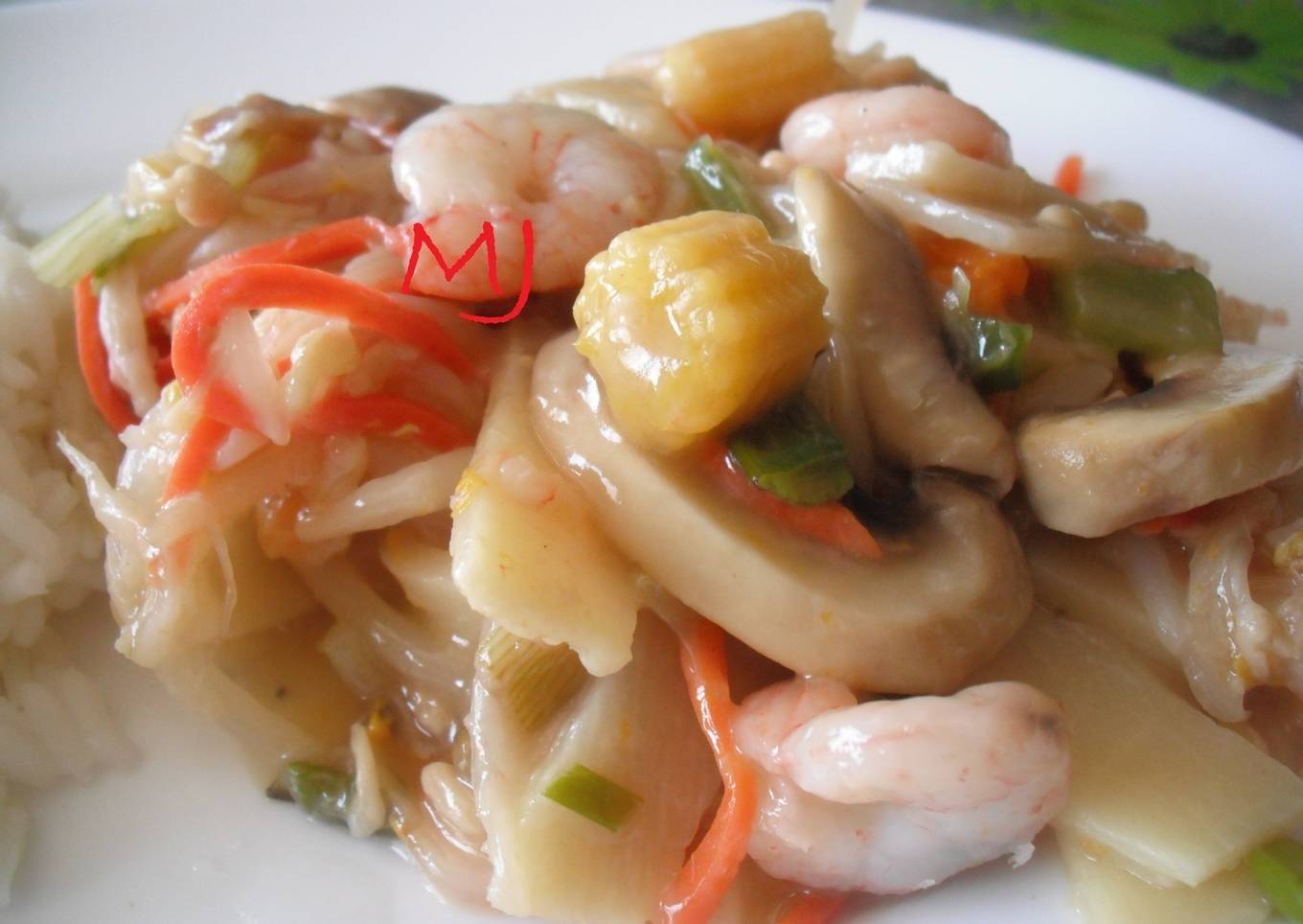 Chop suey de gambas<br />