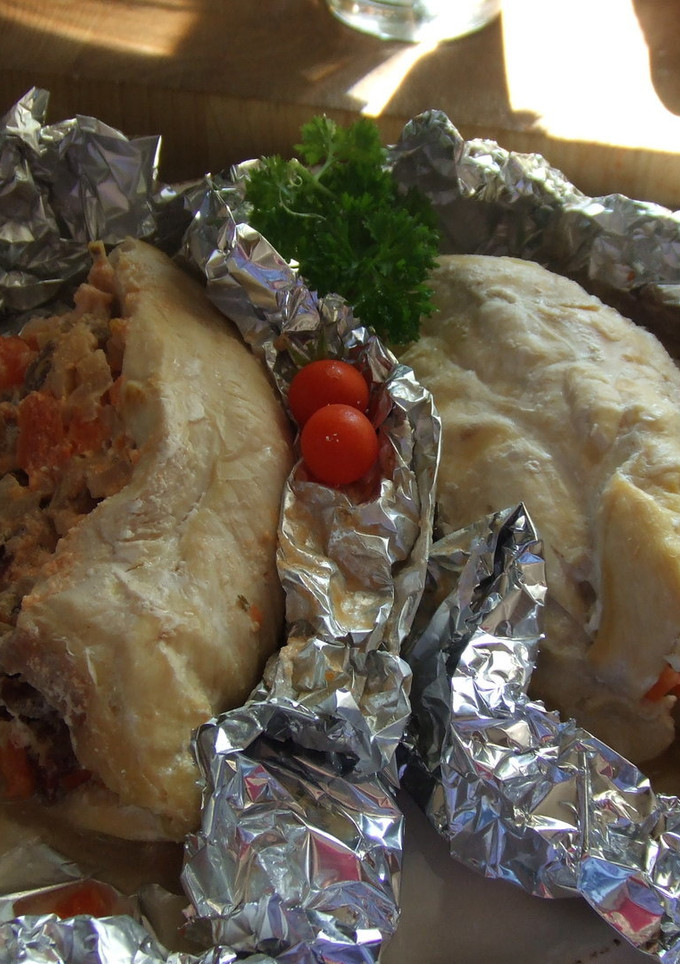 Una foto de Pollo en papillotes 