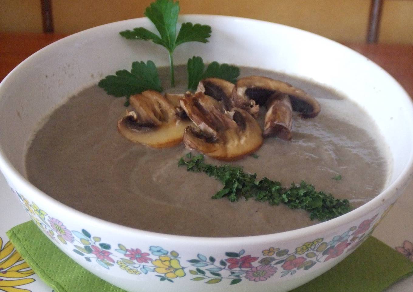 Sopa crema de setas ambrosía